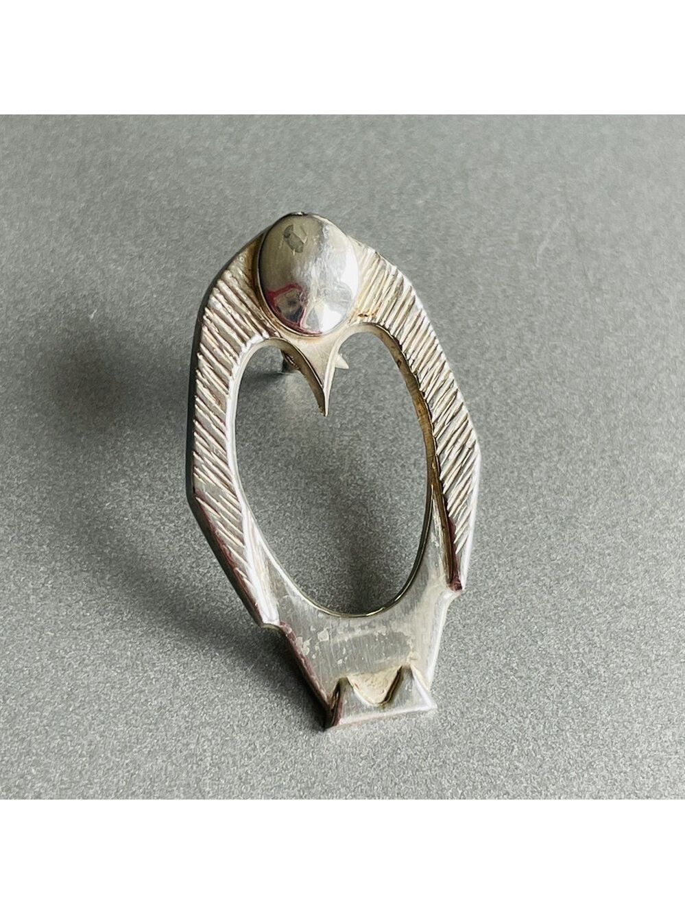 Penguin Open Sterling Silver Vintage Pin Brooch VERY CUTE
